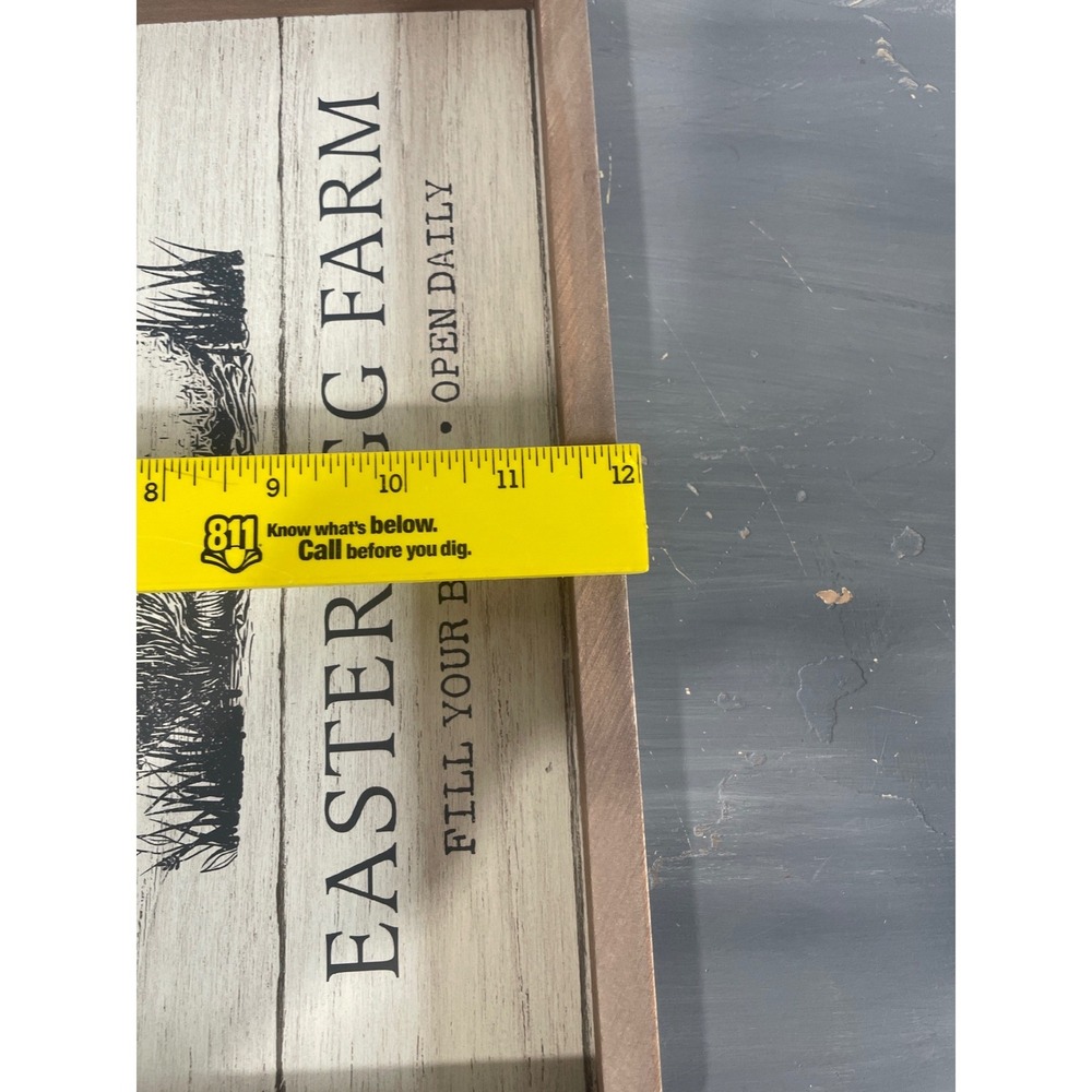 Col House Designs P Cottontail Easter Egg Farm Rustic Farmhouse Wall Sign 11.5in - Picture 7 of 9